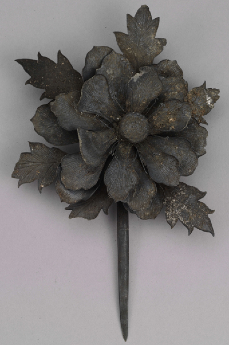 花首银簪  明