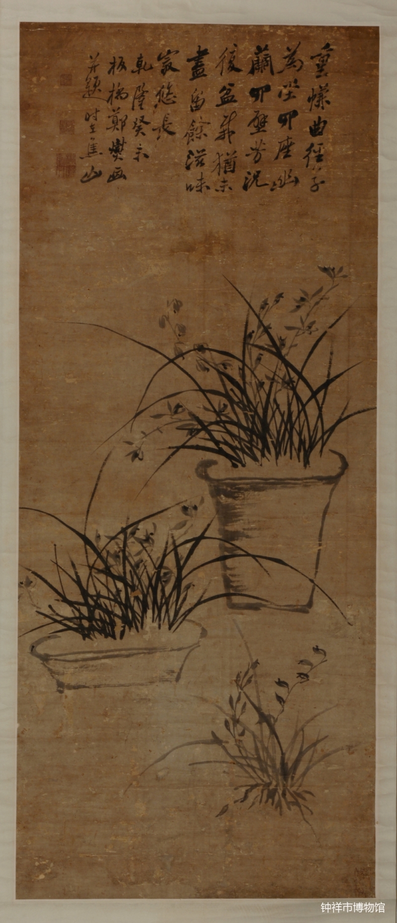 郑燮幽兰图轴  清